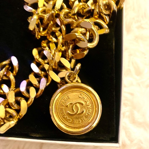 Chanel Vintage Medallion Chain Gold Belt Metal main image 8